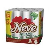 Papel Higiênico Folha Dupla Neutro NEVE Compacto Leve 24 Pag
